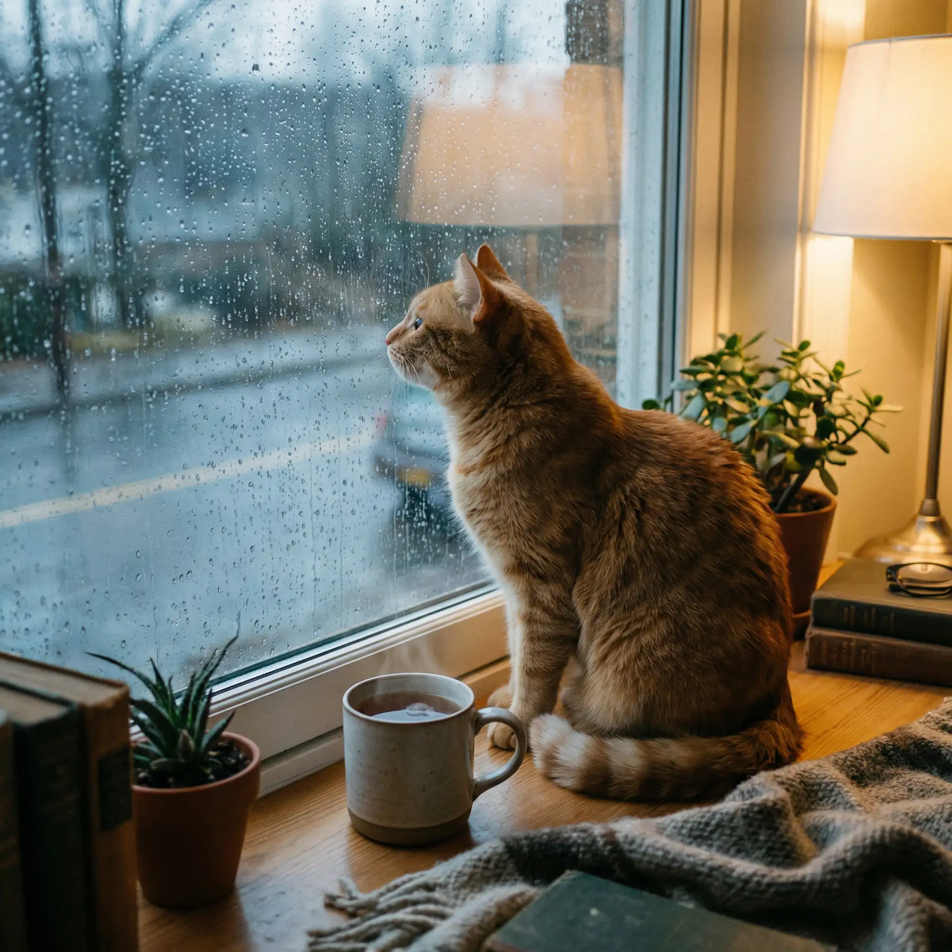猫咪望着窗外的雨 - 净化达克萨隆怎么做